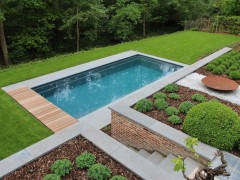 Leisure Pools Belgium Zwembadproject met zicht op natuurgebied
